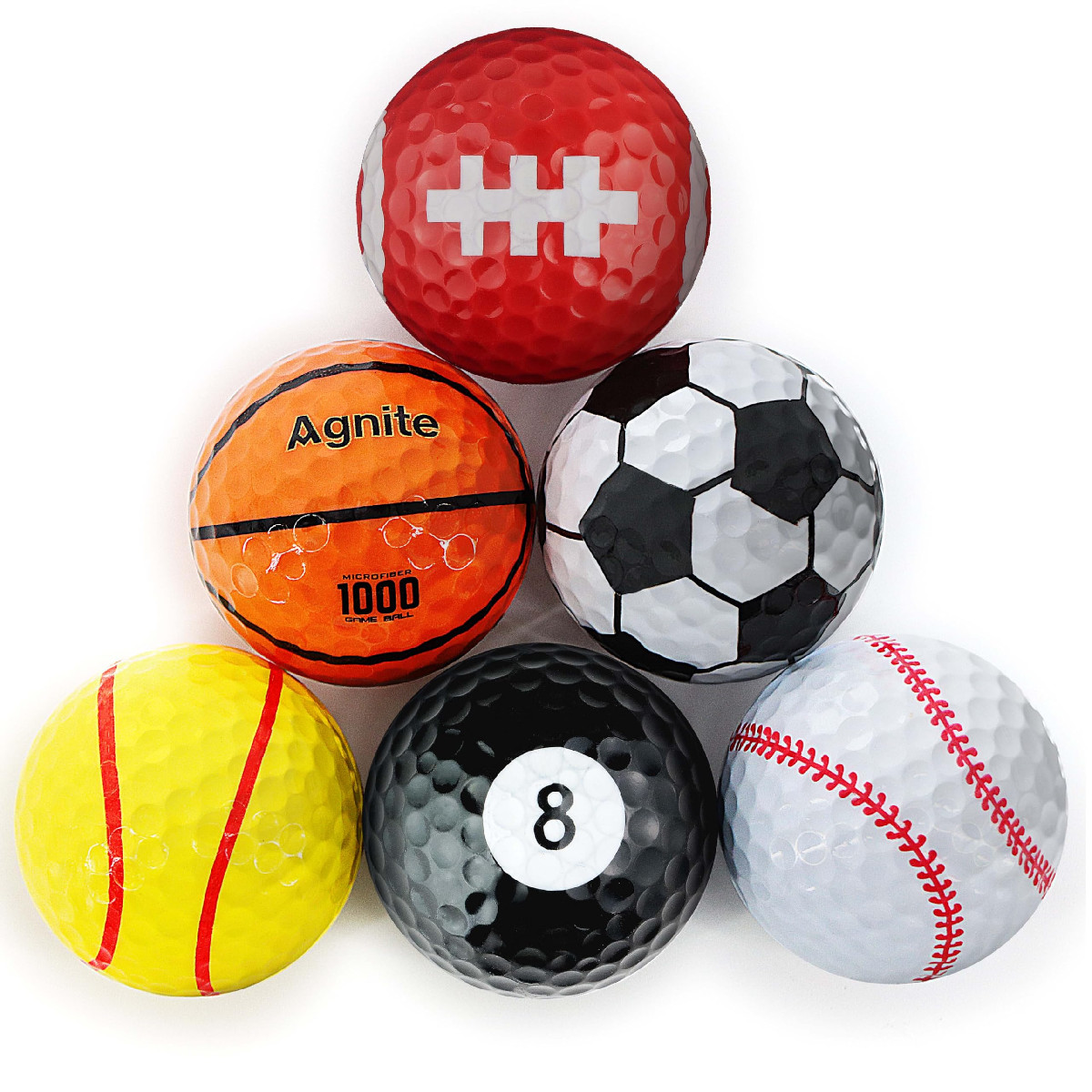 Balls, 6 Pack Colored Balls For Golfers, Fun Kids Golf - Nov