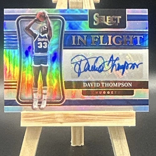 Panini 2021-22 Select In Flight Signatures David Thompson Silver Prizm /299 Aut…