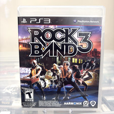 Rock Band 3 Playstation 3 PS3 Disc & Case Tested Poor Condition