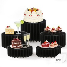 5Pack Buffet Risers Display Stands Foldable Food Risers for Buffet Table Tall...