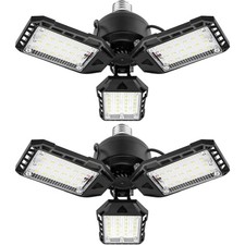 LED Garage Lights 2 Pack -80W, 8000LM 6500K Led Shop Light with 3 Deformable ...