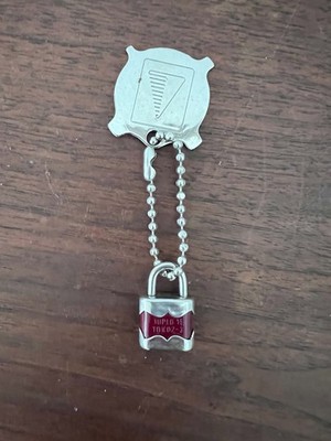Vintage Tokoz Padlock Czechoslovakia Keychain