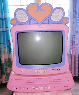 Disney Princess CRT TV with VCR/DVD Combo and 2 Remotes READ | eBay