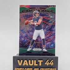 2024 Panini Prizm #25 Caleb Williams Fireworks Green Prizm