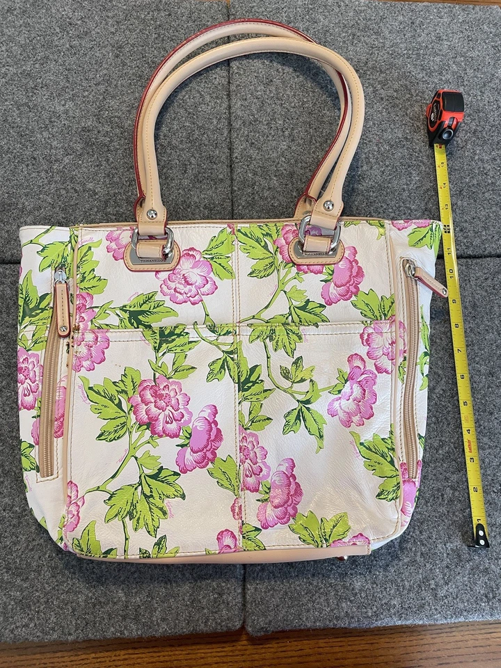 tignanello кожаная сумка розовый цветы - Изображение 2 из 4