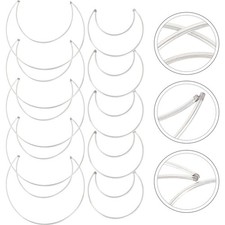 10 Pcs Dream Catcher Metal Moon Shaped Dreamcatcher Hoop Tone