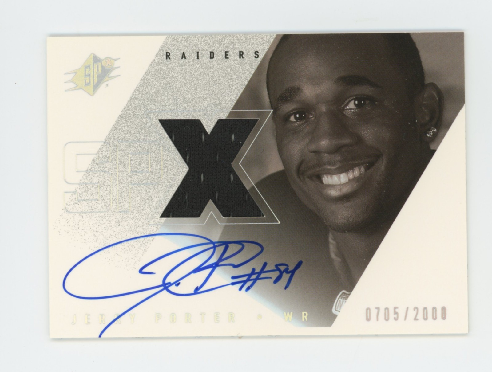 Jerry Porter Spx #145 Signed Jersey