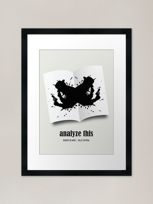 Analyze This - Alternative Movie Po Gerahmtes Wandbild Poster Leinwanddruck Bild