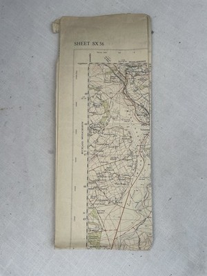 Vintage Ordnance Survey Map Sheet SX56 Devonshire