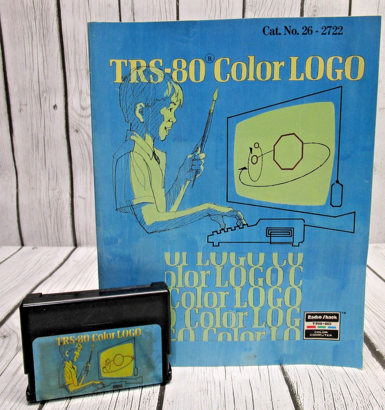 Radio Shack TRS-80 Color LOGO Programming Language Cartridge and Book