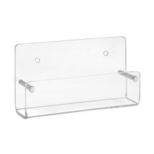 Visitenkartenhalter im Querformat zur Wandmontage aus Acrylglas, transparent - Z