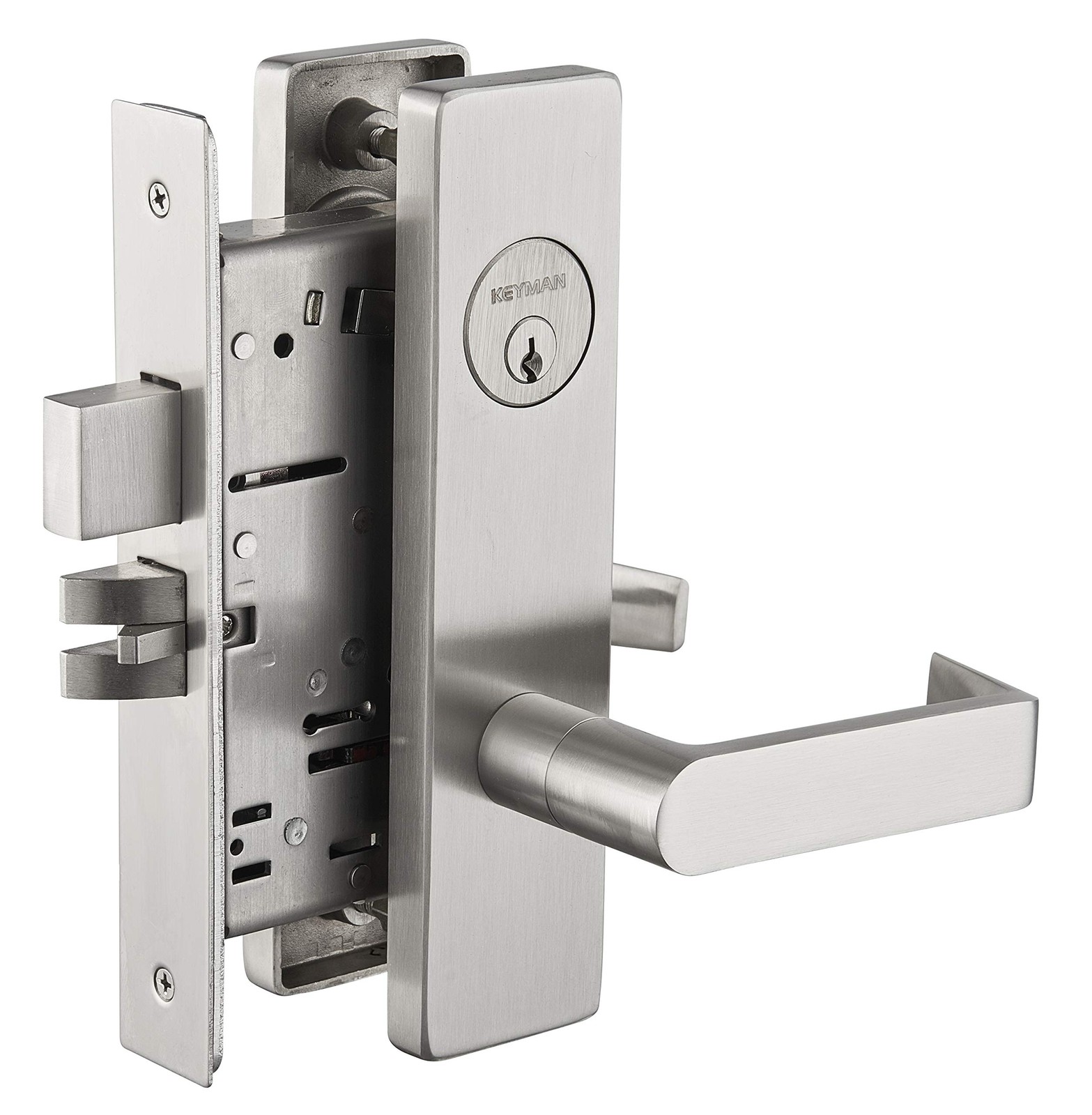 Heavy Duty Mortise Lock Escutcheon Plate Door Handle Lever Set for Dormitory ...