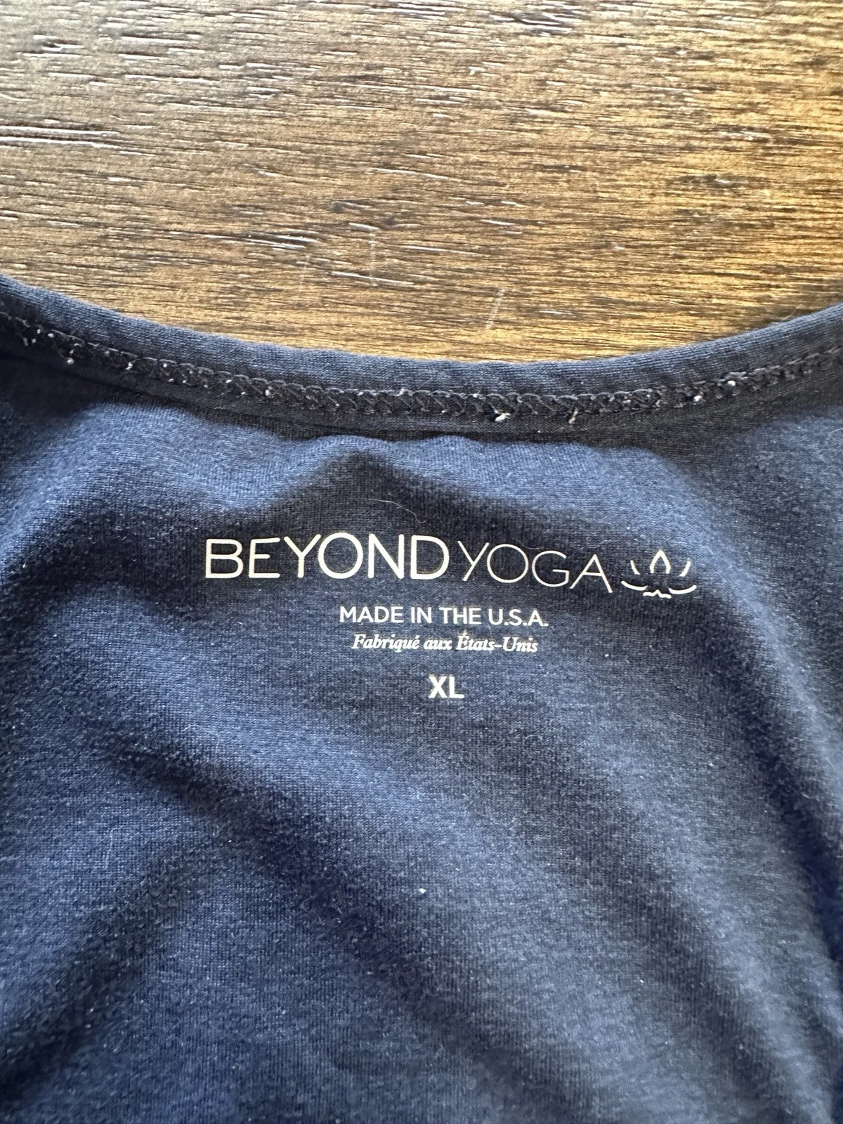 beyond-yoga spacedye lift your spirits heathered navy tank-bra