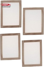 Sanmum 4 Pack Wooden Paper Making Screen Papermaking Mould Deckle Printing Frame