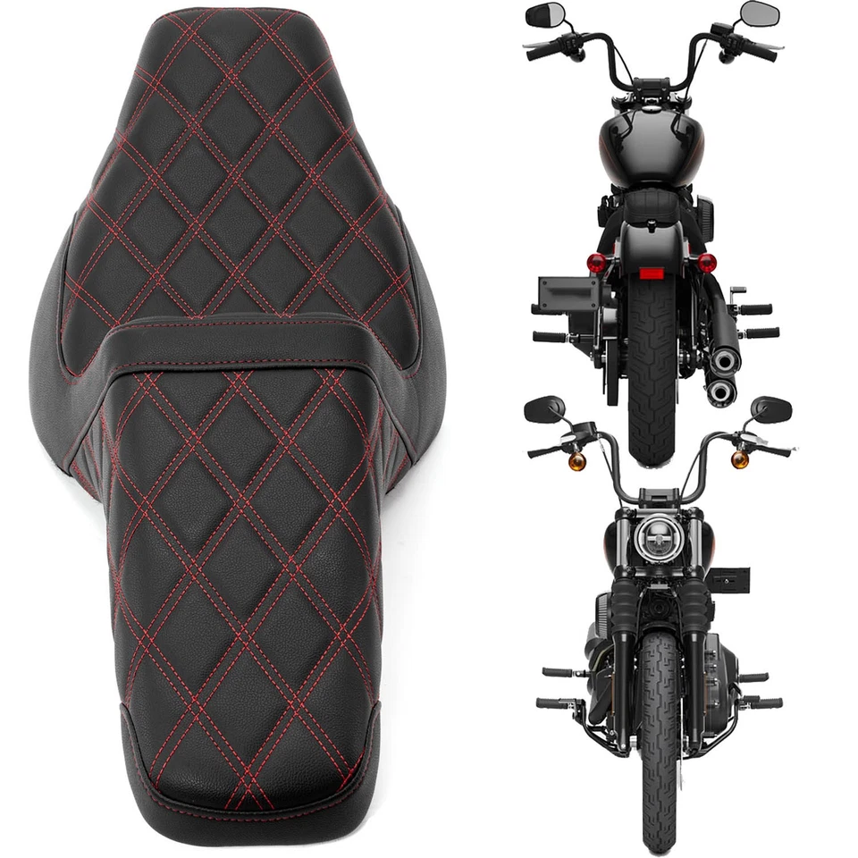 Asiento de dos asientos para pasajero para Harley Softail 2018-UP FLDE FXBB FLSL FLHC FXST Foto 2 de 4
