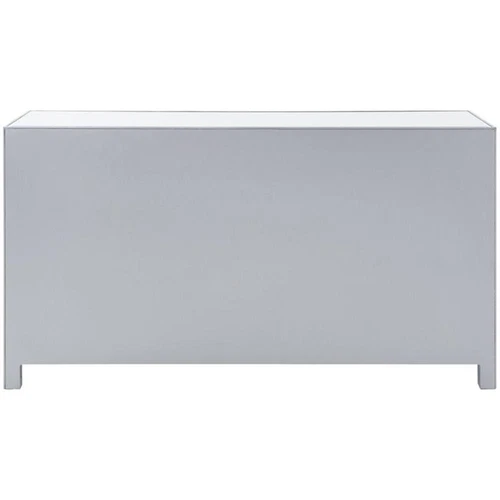 Elegant Decor Reflexion 6 Drawer 60" Mirrored Dressser in Antique Silver - Picture 6 of 10