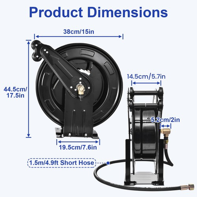 #ad Pressure Washer Hose ReelDual Arm 3 8quot; X 50 Ft Retractable Pressure Washer Reel $95.29