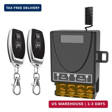 12V Remote Switch Wireless, DC12V/24V/48V/72V 30A Relay RF Control Switch with 3