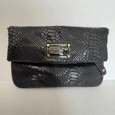 Women's Marc Jacobs Black Snakeskin Clutch