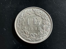 1 frank szwajcarski srebro 1962