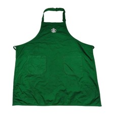 Starbucks Barista Employee Uniform Apron Green Tie On Back OSFM Double Pocket