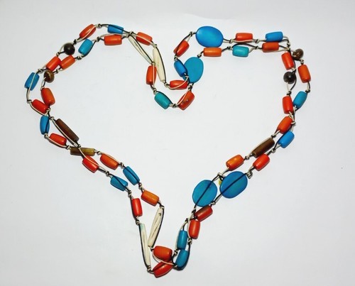 Halskette Vintage Kopie graduiert gefärbt Lachs Koralle Collier Vintage UdSSR - Bild 2 von 10