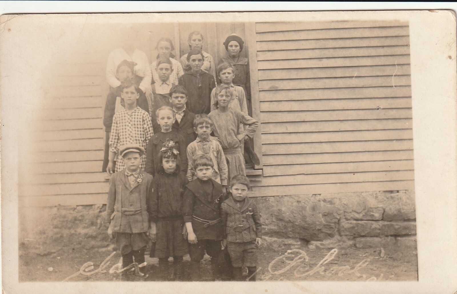 Vintage RPPC SCHOOL CHILDREN & SCHOOLHOUSE, KOSHKONONG, MISSOURI eBay