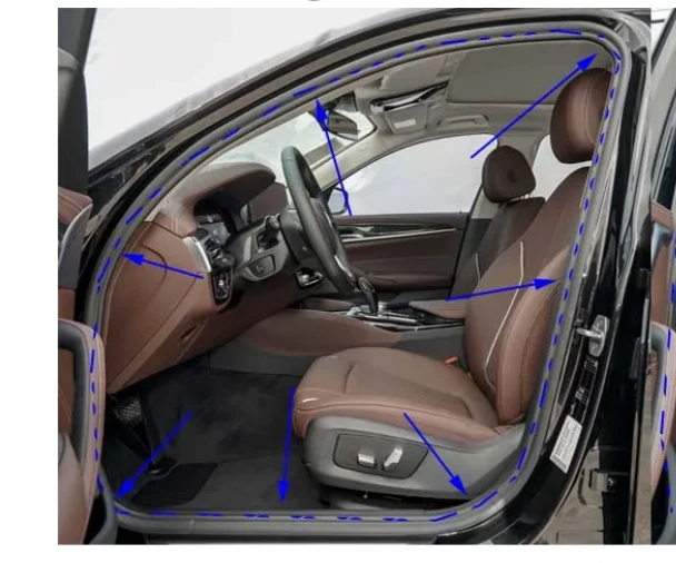 1 резиновая уплотнительная полоска для переднего левого или правого кузова автомобиля для BMW F10 520i 528i 530i - Изображение 4 из 4