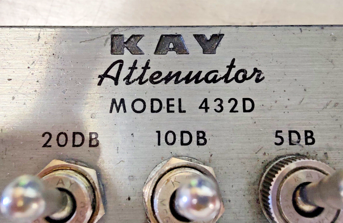 Kay Elemetrics Corp ATTENUATOR Model 432D, Zo = 50 hms, PMAX