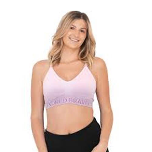 KINDRED BRAVELY Sublime Nursing Sports Bra Purple Ombre Size XXL Busty 1X E-I - Picture 1 of 9