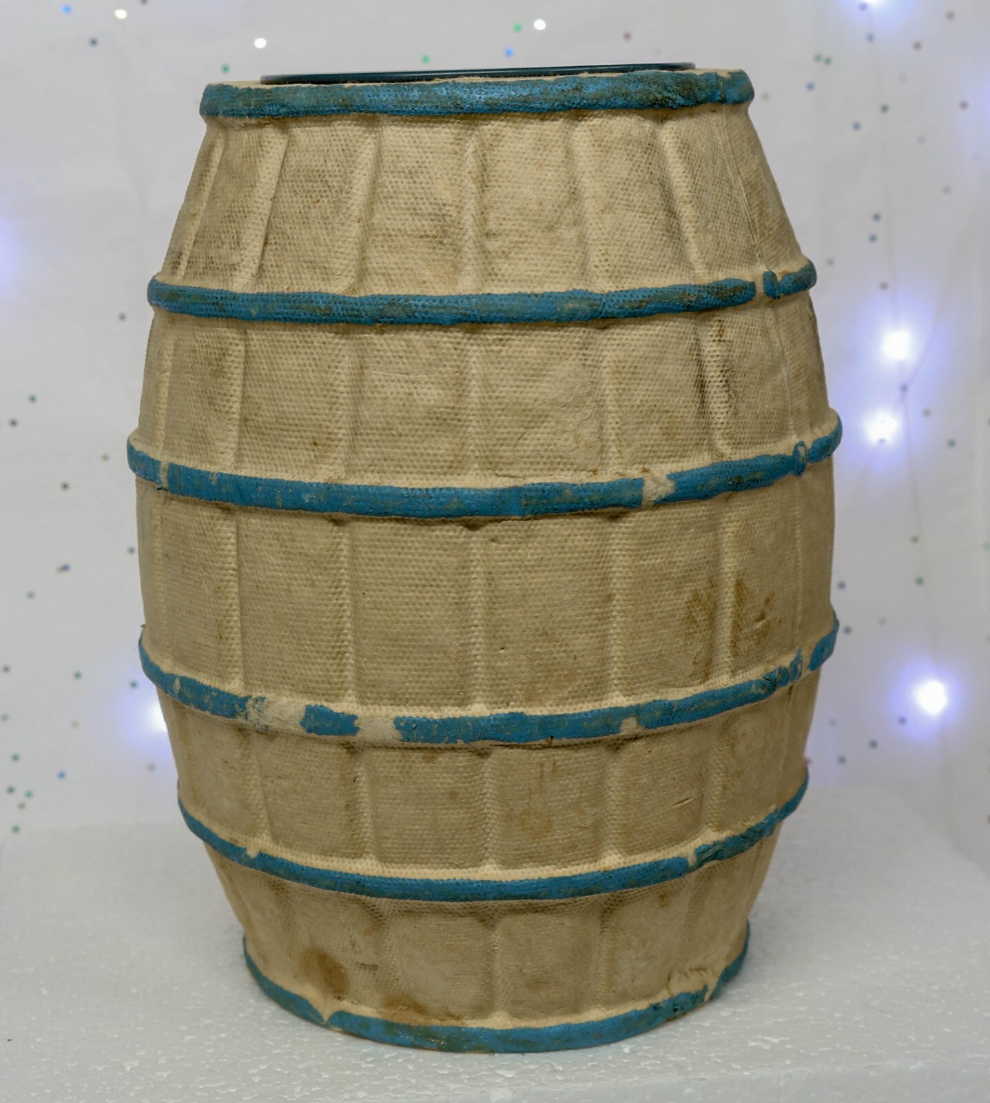 Vintage James Bank • Atlantic City Saltwater Taffy Barrel Paper Mâché Clown Bank