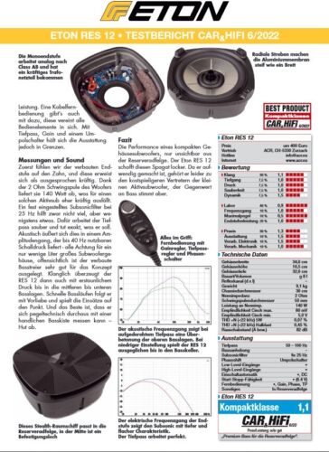 Eton RES 12 RES12 Aktivsubwoofer mit Gehäuse und Verstärker für Reserveradmulde - Bild 3 von 10