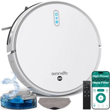Smart 4 Cleaning Mode Robot Vacuum and Mop Combo  - White