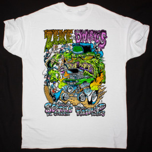 T-shirt Zeke Homme Noir – Manches Courtes, Coton, Motifs Musique, Tailles S à 5XL