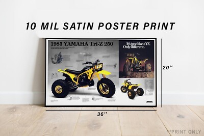 チャムページ 1985 Yamaha Tri-Z 250 Poster Picture Wall Art Banner Side by side