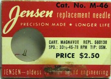 RECORD PLAYER STYLUS NEEDLE for MAGNAVOX 560138 560153 560161 560167 M-46