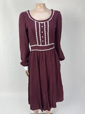 Vintage 70's Gunne Sax Women's Dress Prairie L/S Lace 9 Rayon Cottagecore D3-20