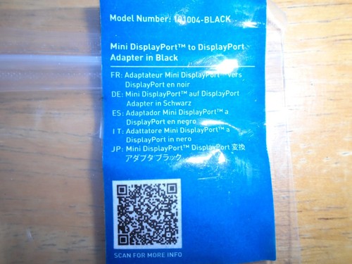 Cable Matters mini DisplayPort MDP to Display Port Adapter MODEL NUMBER 101004 - Picture 2 of 3