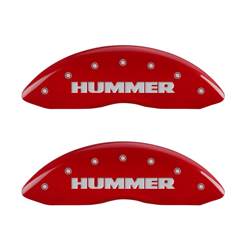 2006-2010 "Hummer" H3 Front + Rear Red Engraved MGP Brake Disc Caliper Covers - Image 2 of 4