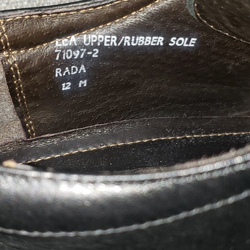 Brown Shoe TM Co. Made in Italy Black Leather Men's Lace Up Oxford Shoes 12M - Picture 7 of 11