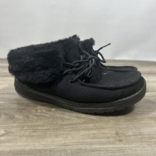 Hey Dude Women's Britt Total Black Fur Lined Casual Shoe Bootie US Size 5 36