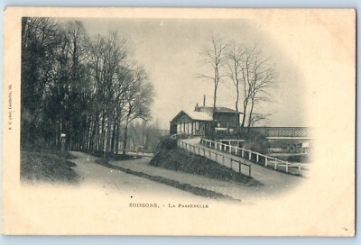 Soissons Aisne Hauts De France France Postcard La Passerelle Restaurant 1900