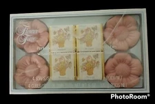Vintage English Floral Bath Soaps Cubes Lot of 8 New Delagar Flower Fair 
