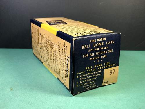 VTG Ball | Mason Jar Lids (5) & Bands (12) With Original Box | Missing 7 Lids - Picture 10 of 10