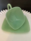 Vintage 1950s Fire King Jadeite Tea Cup & Saucer Charm Square