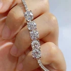 20Ct Round Cut Moissanite Tennis Bracelet 14K White Gold Plated