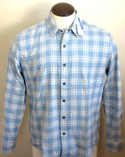 Men's Southern Tide Reversible Melbourne LS Plaid Shirt Mountain Spring Blue NWT
