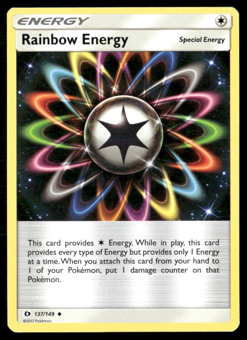 2017 Sun & Moon Set Pokemon Card 137  Rainbow Energy LP