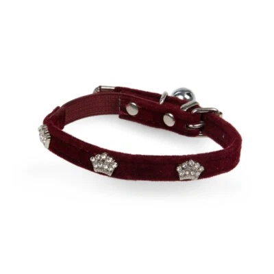 Diamante Crown Cat Collar with Safety Elastic - Princess / Prince