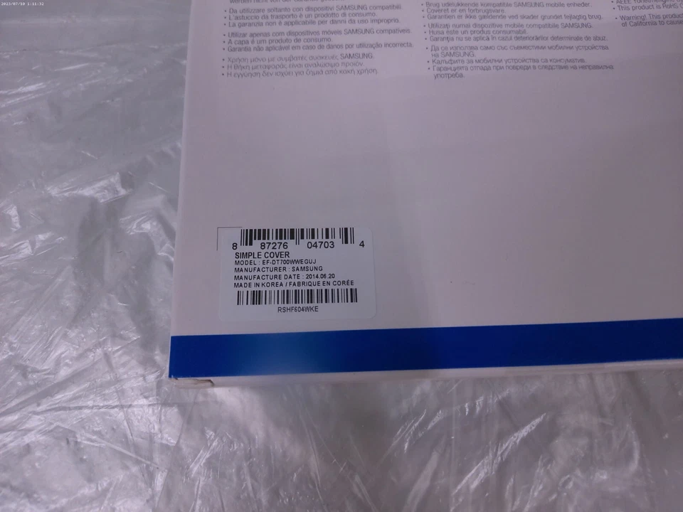 Samsung Simple Cover for Galaxy Tab S 8.4" (EF-DT700WWEGUJ) - Dazzling White - Image 2 of 4